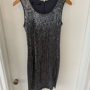 Rinascimento Silver Sequin Mini Dress